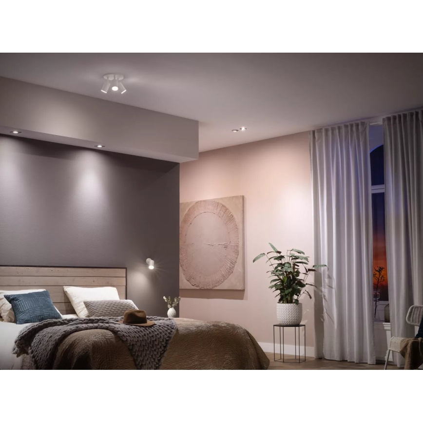 Pack de 2 bombillas LED regulables Philips Hue WHITE AMBIANCE GU10/4,2W/230V 2200-6500K + Hue bridge