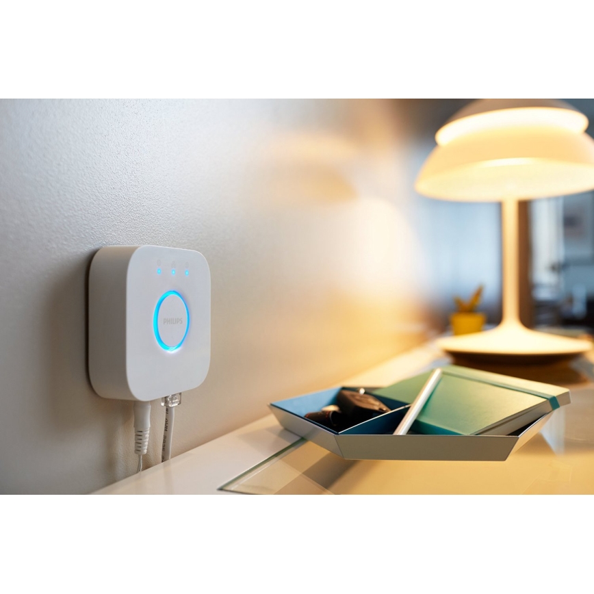 Pack de 2 bombillas LED regulables Philips Hue WHITE AMBIANCE GU10/4,2W/230V 2200-6500K + Hue bridge