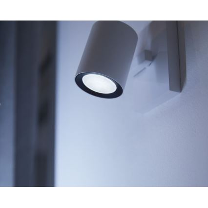 Pack de 2 Bombillas LED regulables Philips Hue WHITE AMBIANCE GU10/4,2W/230V 2200-6500K + interruptor regulador