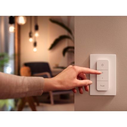 Pack de 2 Bombillas LED regulables Philips Hue WHITE AMBIANCE GU10/4,2W/230V 2200-6500K + interruptor regulador