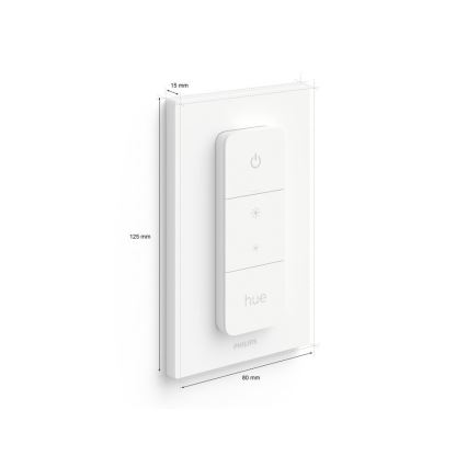 Pack de 2 Bombillas LED regulables Philips Hue WHITE AMBIANCE GU10/4,2W/230V 2200-6500K + interruptor regulador