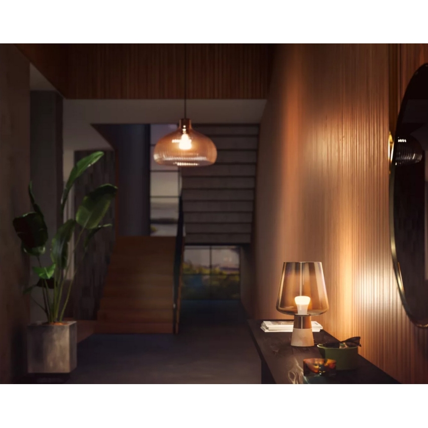 Pack de 2 bombillas LED regulables Philips Hue WHITE E27/7W/230V 2700K