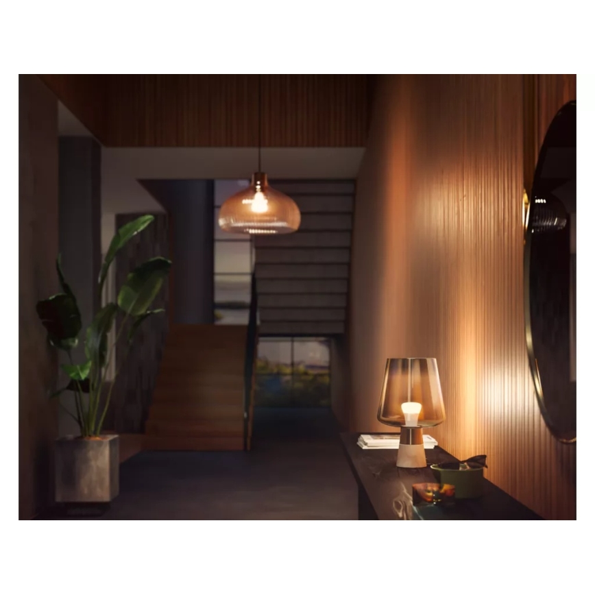 Pack de 2 bombillas LED regulables Philips Hue WHITE E27/9,5W/230V 2700K