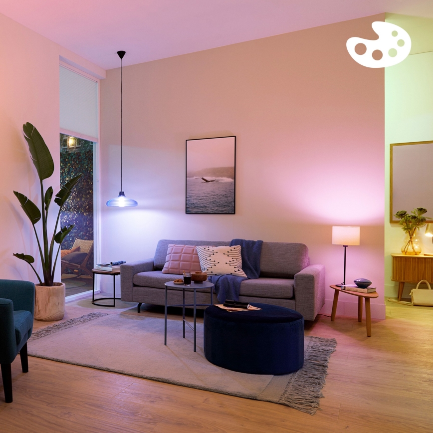 Pack de 2 bombillas LED RGB regulables Philips SMART A60 E27/12,5W/230V 2200-6500K