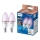 Pack de 2 bombillas LED RGB regulables Philips SMART C37 E14/4,9W/230V 2200-6500K CRI 90