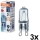 Pack de 3 bombillas halógenas para horno HALOPIN G9/40W/230V 2700K - Osram