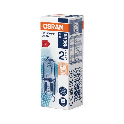Pack de 3 bombillas halógenas para horno HALOPIN G9/40W/230V 2700K - Osram