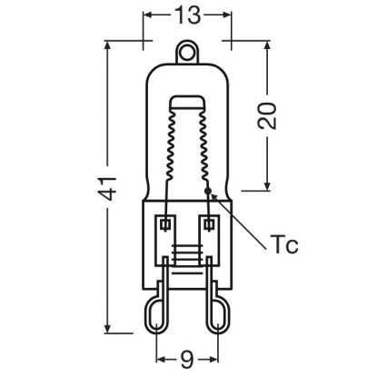 Pack de 3 bombillas halógenas para horno HALOPIN G9/40W/230V 2700K - Osram