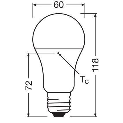Pack de 3 bombillas LED de plástico reciclado A100 E27/14W/230V 2700K - Osram