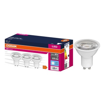 Pack de 3 bombillas LED reflectoras PAR16 GU10/6,9W/230V 4000K 60° - Osram