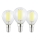 Pack de 3 bombillas LED Vintage P45 casquillo E14/2,2W/230V 2700K - Eglo 110441