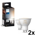Pack de 4 bombillas LED regulables Philips Hue WHITE AMBIANCE GU10/4,2W/230V 2200-6500K