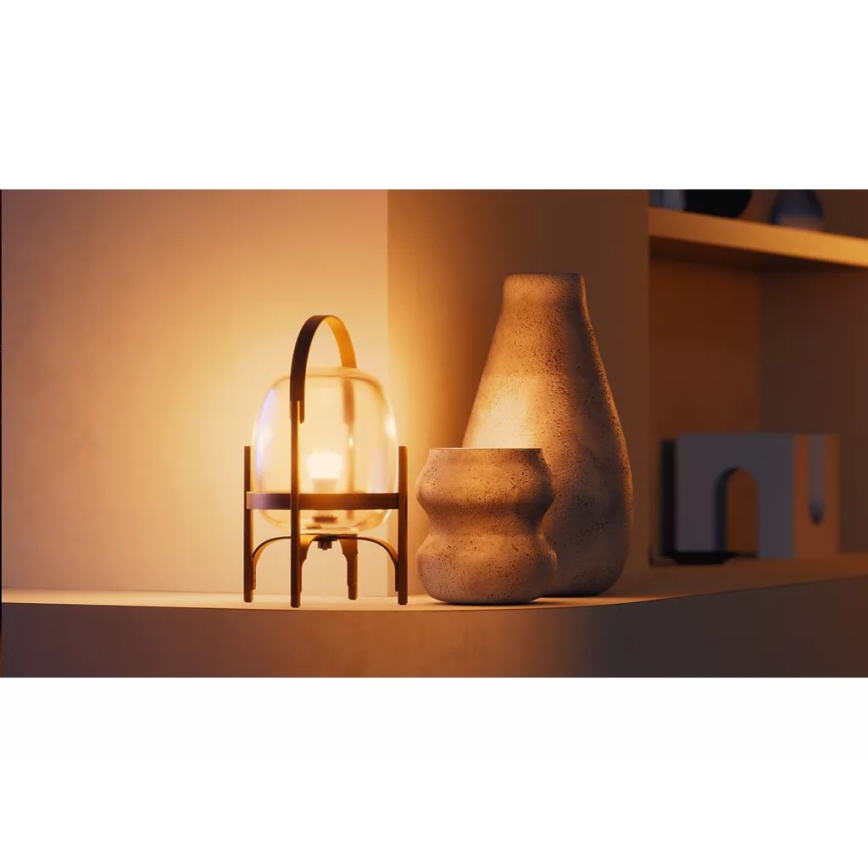 Pack de 4 bombillas LED regulables Philips Hue WHITE E27/7W/230V 2700K