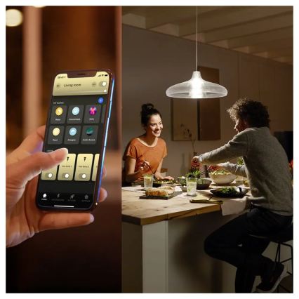 Pack de 4 bombillas LED regulables Philips Hue WHITE E27/7W/230V 2700K