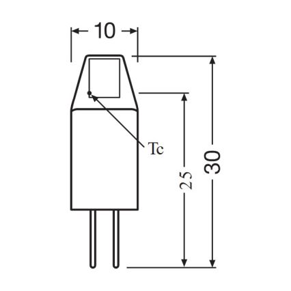 Pack de 5 bombillas LED micro PIN G4, 1W, 12V, 2700K - Osram