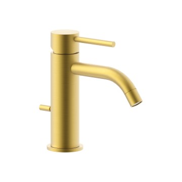 Paffoni - Grifo de lavabo + desagüe LIGHT dorado