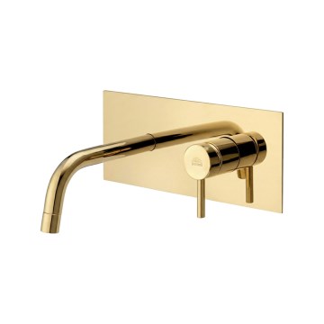 Paffoni - Grifo de lavabo LIGHT para instalación empotrada, acabado dorado