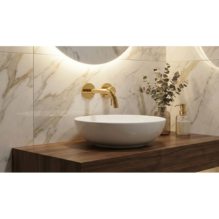 Paffoni - Grifo de lavabo para instalación empotrada LIGHT, acabado dorado