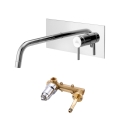 Paffoni - Grifo de lavabo para instalación empotrada LIGHT, acabado en cromo brillante