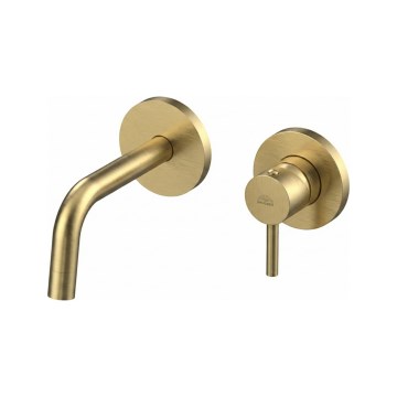 Paffoni - Grifo de lavabo para instalación empotrada LIGHT, acabado oro cepillado
