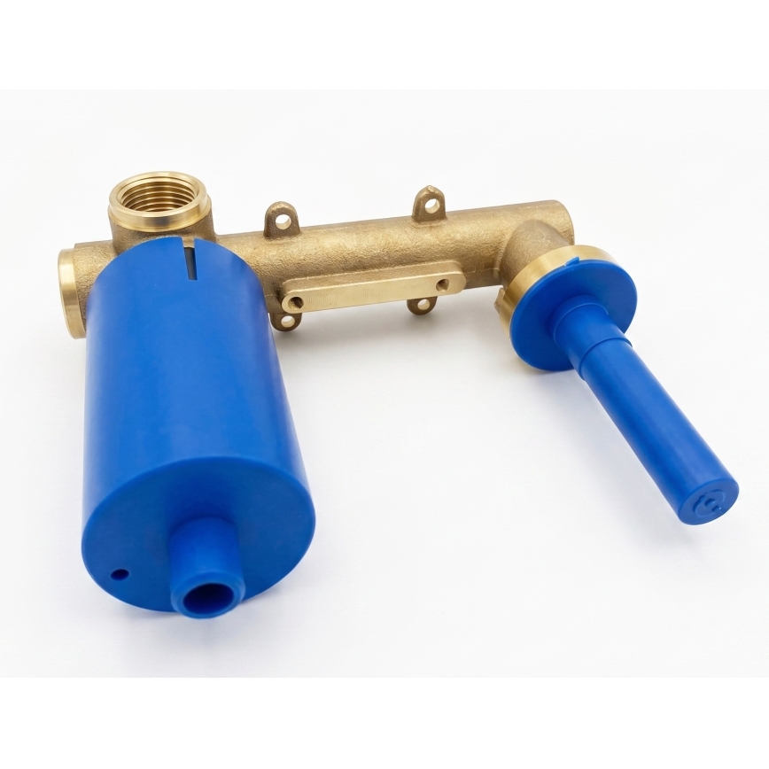 Paffoni - Grifo de lavabo para instalación empotrada LIGHT, acabado oro cepillado