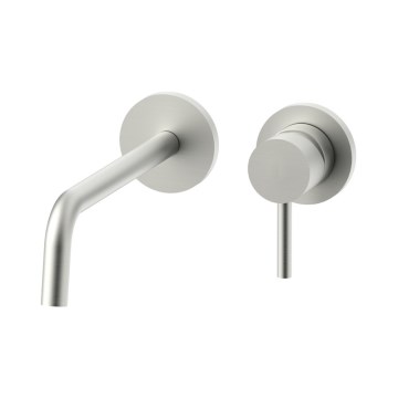 Paffoni - Grifo de lavabo para instalación empotrada LIGHT, acero inoxidable