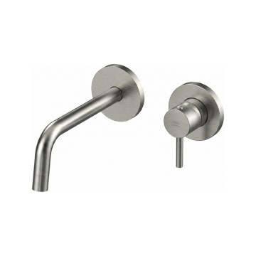 Paffoni - Grifo de lavabo para instalación empotrada LIGHT, acero inoxidable