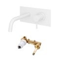 Paffoni - Grifo de lavabo para instalación empotrada LIGHT blanco mate