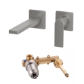 Paffoni - Grifo de lavabo para instalación empotrada TANGO, acero inoxidable