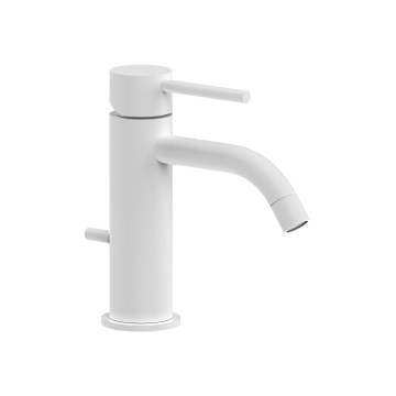 Paffoni - Grifo de lavabo + válvula de desagüe LIGHT blanco