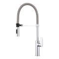 Paffoni - Grifo para fregadero con alcachofa extraíble CANDY 52,5 cm, cromo brillante