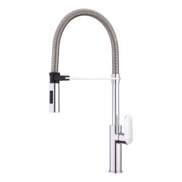 Paffoni - Grifo para fregadero con alcachofa extraíble CANDY 52,5 cm, cromo brillante
