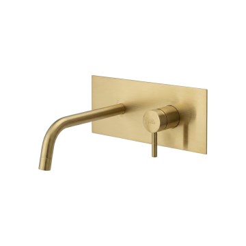 Paffoni - Grifo para lavabo de instalación empotrada LIGHT, acabado oro cepillado