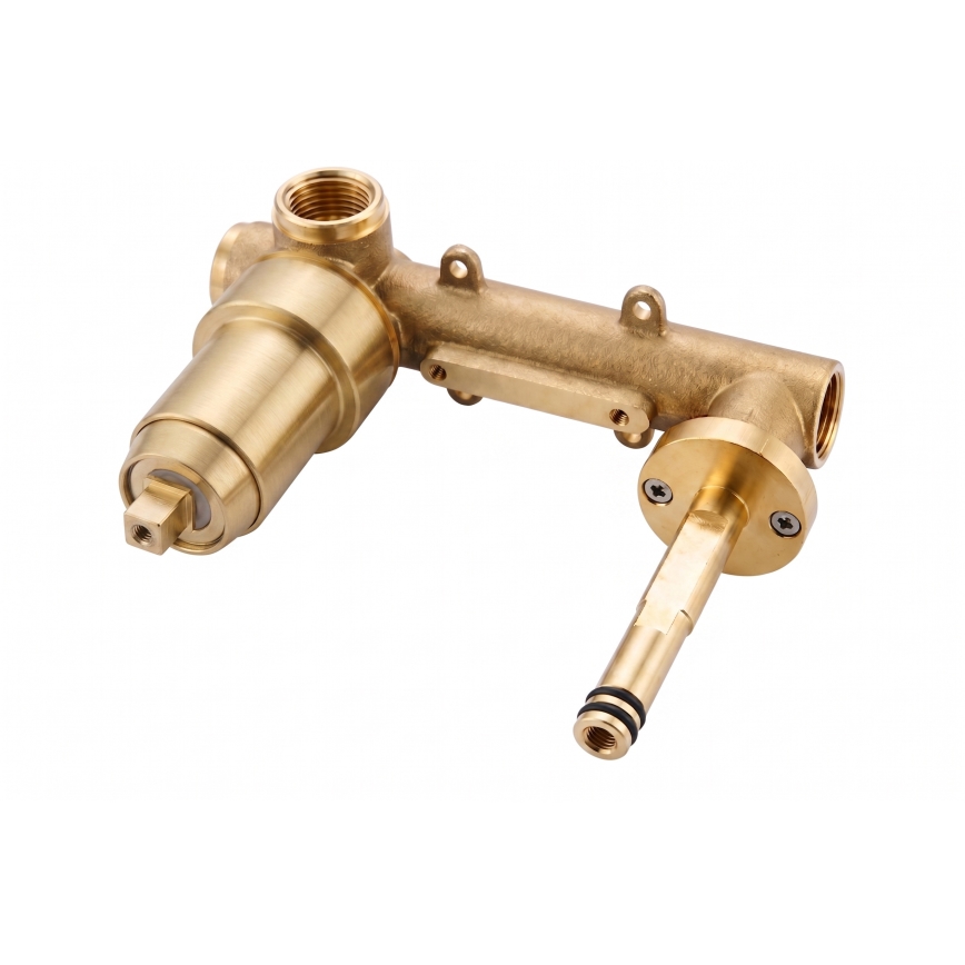 Paffoni - Grifo para lavabo de instalación empotrada LIGHT, acabado oro cepillado