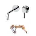 Paffoni - Grifo para lavabo de instalación empotrada LIGHT, cromo brillante