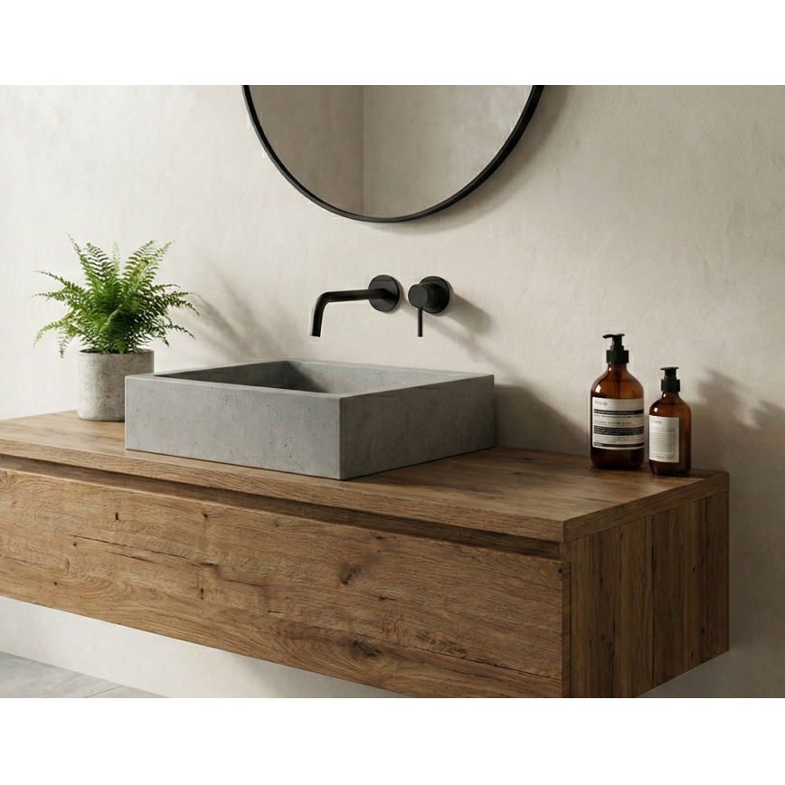 Paffoni - Grifo para lavabo de instalación empotrada LIGHT, negro