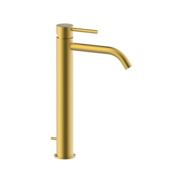 Paffoni - Grifo para lavabo + desagüe LIGHT oro cepillado