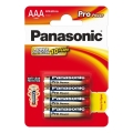 Panasonic - 4 pz Batería alcalina AAA Pro Power 1,5V 1200 mAh