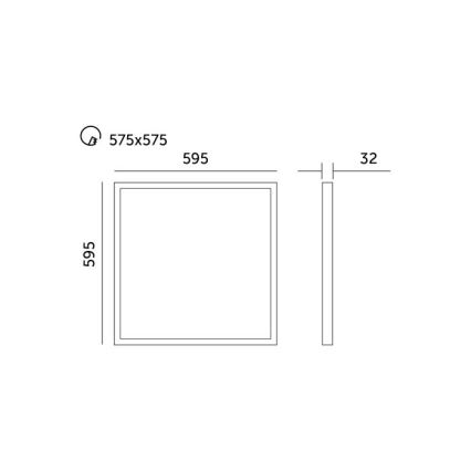Panel empotrable LED regulable CAPRI LED/25/36/40W/230V 3000/4000/5700K UGR19 IP44 60x60 cm