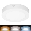 Panel LED 2 en 1 para montaje en superficie/empotrado LED/12W/230V 3000/4000/6000K Ø17cm IP54 blanco