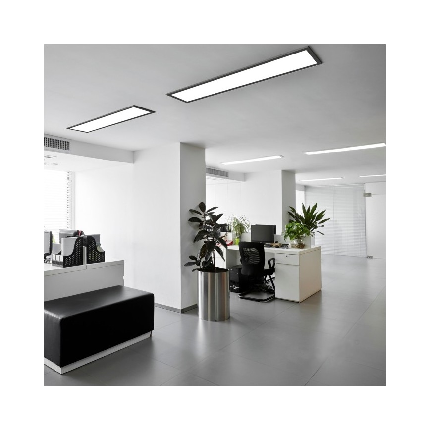 Panel LED de superficie BRISBANE LED/36W/230V 4000K 29,5x119 cm negro