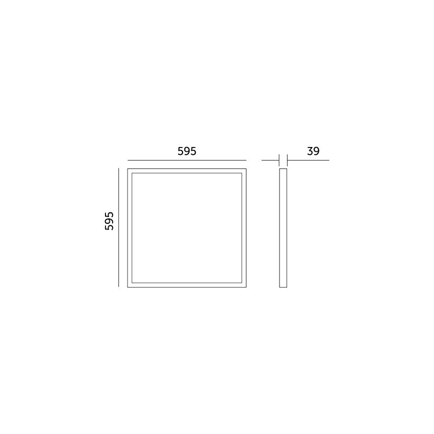 Panel LED de superficie BRISBANE LED/36W/230V 4000K 59,5x59,5 cm blanco