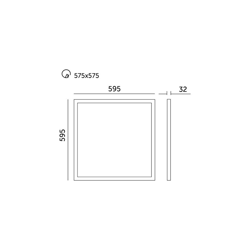 Panel LED empotrable DAVRO LED/40W/230V 4000K 59,5x59,5 cm blanco
