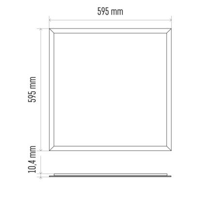 Panel LED empotrable para baño PROFI PLUS LED/40W/230V IP44