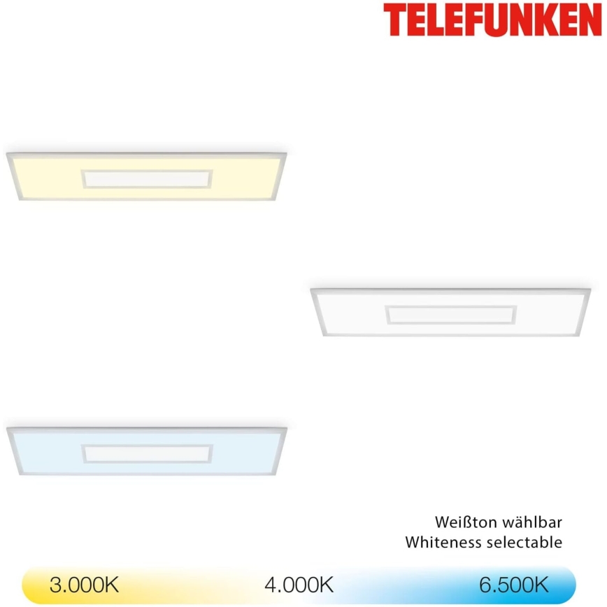 Panel LED RGBW regulable 20W/230V 3000-6500K 25x100 cm plateado + mando a distancia