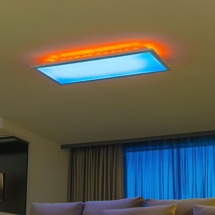 Panel LED RGBW regulable de superficie 22W/230V 2700-6500K 29,5x59,5 cm + mando a distancia