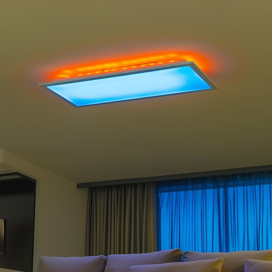 Panel LED RGBW regulable de superficie 22W/230V 2700-6500K 29,5x59,5 cm + mando a distancia