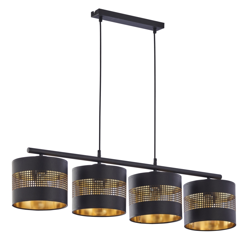 Pantalla de repuesto para lámpara BOGART E27, diámetro 16 cm, negro/dorado