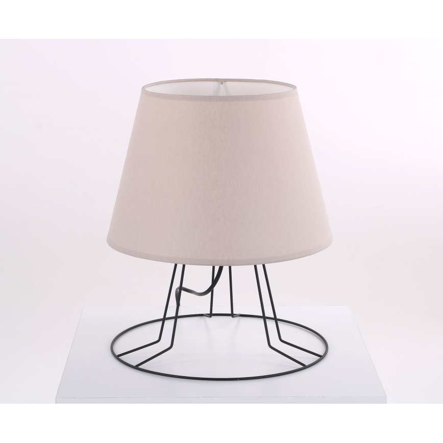 Pantalla de repuesto para lámpara de sobremesa E27, Ø 20 cm, beige