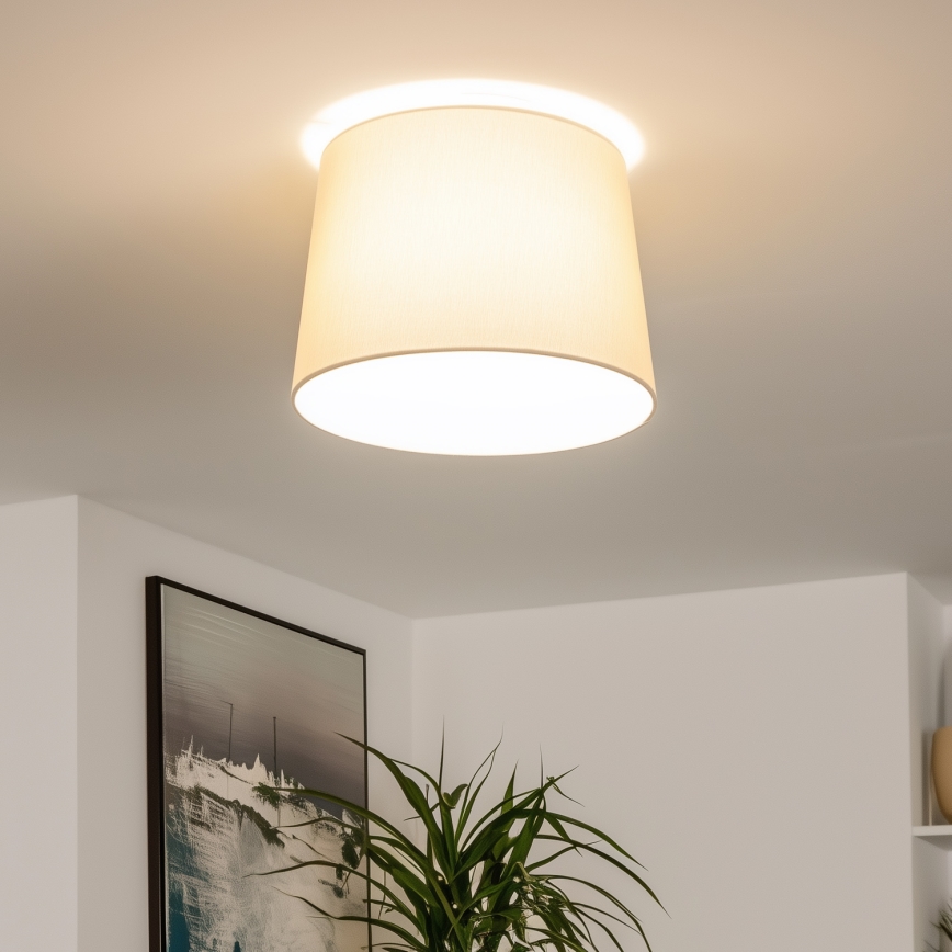 Pantalla universal KERIA, diámetro 30 cm, beige
